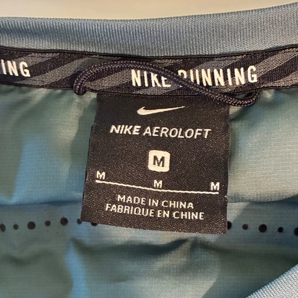 Nike AeroLoft Womens Medium Running Vest Teal Down Insulated Puffer Active